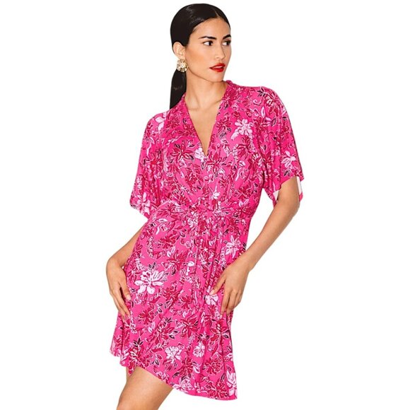 Lilly Pulitzer Wisteria V-Neck Dress in Passion Fruit NWT - Size 2 - Picture 1 of 9